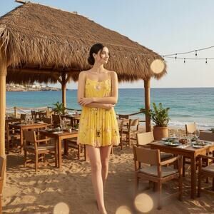 Malai Florlish My Drift Dress Sz S NWT Boho Resort Beachy Vacation Summer